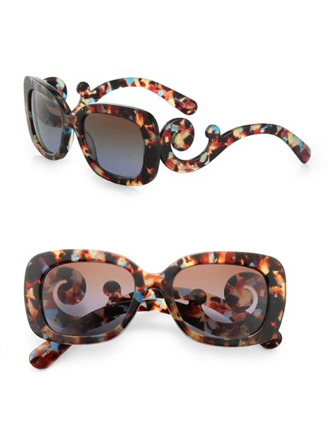 prada square baroque sunglasses|prada baroque sunglasses tortoiseshell.